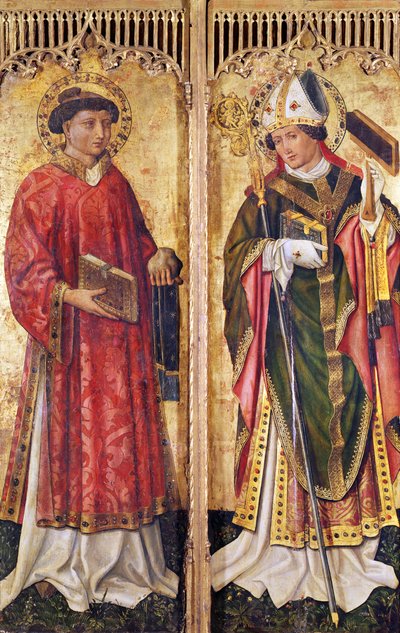 Saint Étienne et Saint Blaise, du Retable de Pierre Rup, vers 1450 - Swiss School